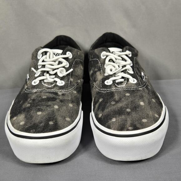 Vans Doheny Platform Sneakers Womens 8 Black Gray Canvas Polka Dot Skate Shoes - Picture 7 of 10
